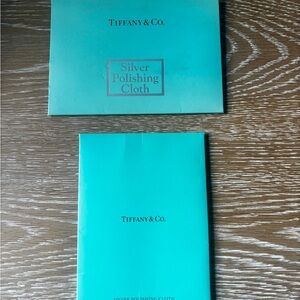 Tiffany & Co. Teal Silver Polishing Cloth Set